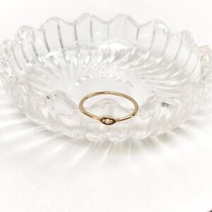 Revolve Five and Two Dainty Opal Stacking Ring in Gold Size 7